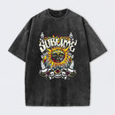 Vintage Sun Pattern Oversized T-Shirt
