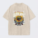 Vintage Sun Pattern Oversized T-Shirt