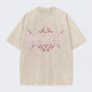 Y2K Pink Tribal Kitty Graphic Cat Vintage T-Shirt