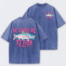 Retro Washed Fish Double Sided Printed T-Shirt