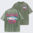 Retro Washed Fish Double Sided Printed T-Shirt