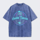 Haunted Mansion Gothic Horror House Ghosts Halloween Washed T-Shirt