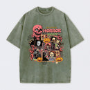 Vintage Halloween Movies Washed T-Shirt