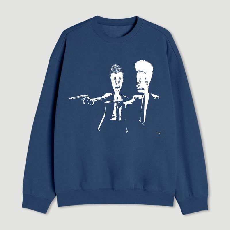 Beavis And Butthead Pulp Fiction Nerd Sweatshirt
