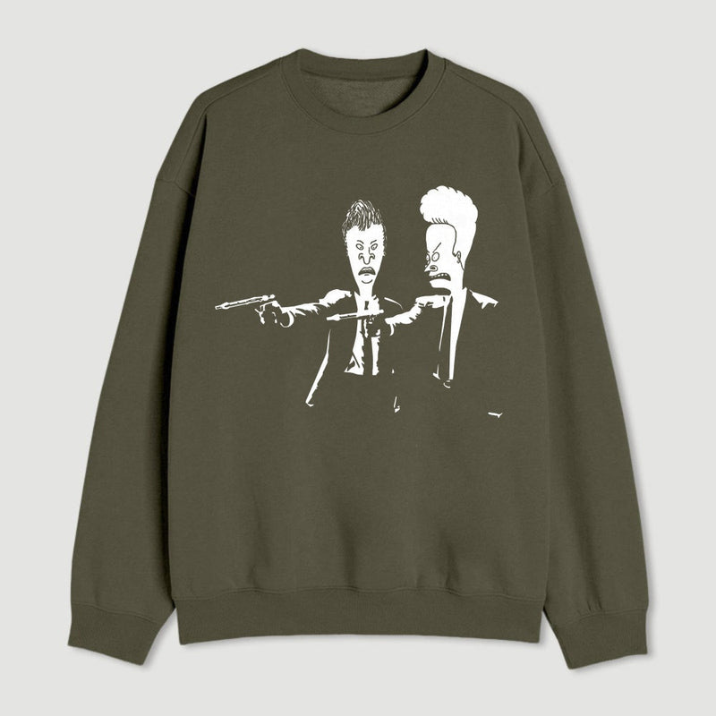 Beavis And Butthead Pulp Fiction Nerd Sweatshirt