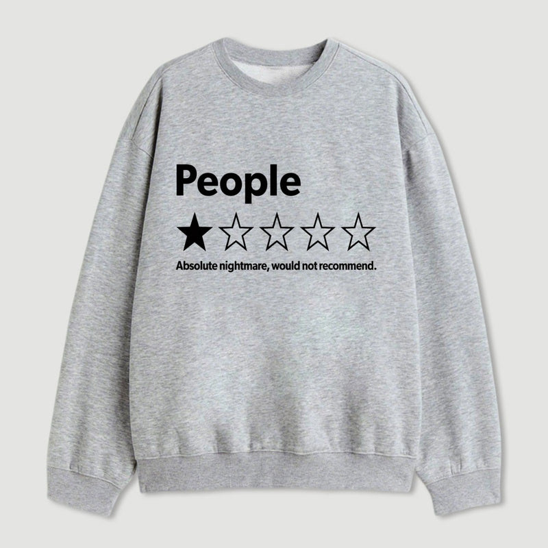 Funny 1-Star Review Graphic Sweatshirt