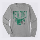 Vintage Football Hometown Team Print Long Sleeve T-Shirt