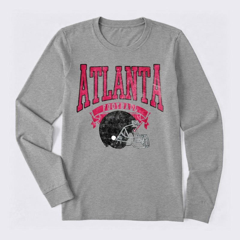 Vintage Football Hometown Team Print Long Sleeve T-Shirt
