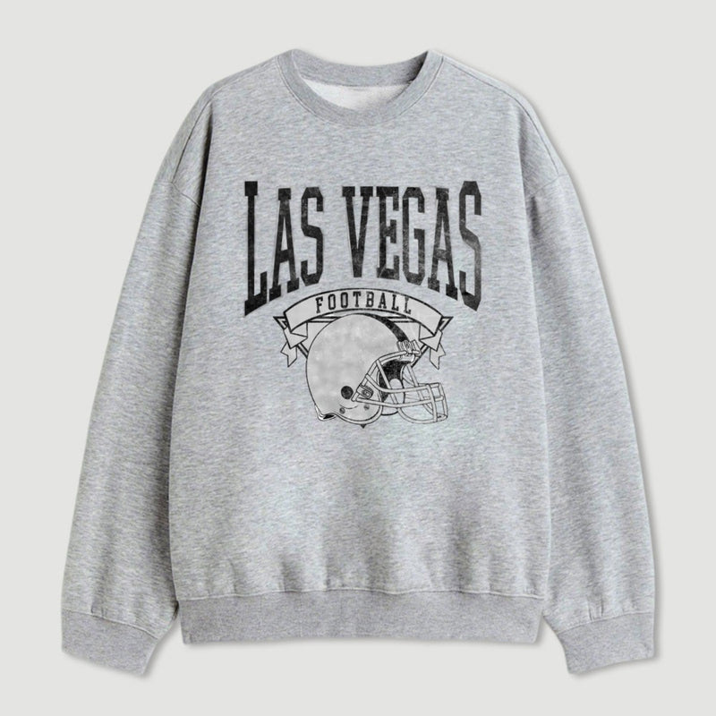 Vintage Football Hometown Team Print Sweatshirt