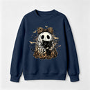 Leopard Ghost Cat Halloween Cute Spooky Black Cat Sweatshirt