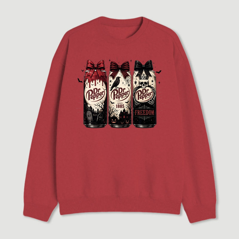 Halloween Dr Pepper Gothic Coquette Spooky Soda Graphic Sweatshirt