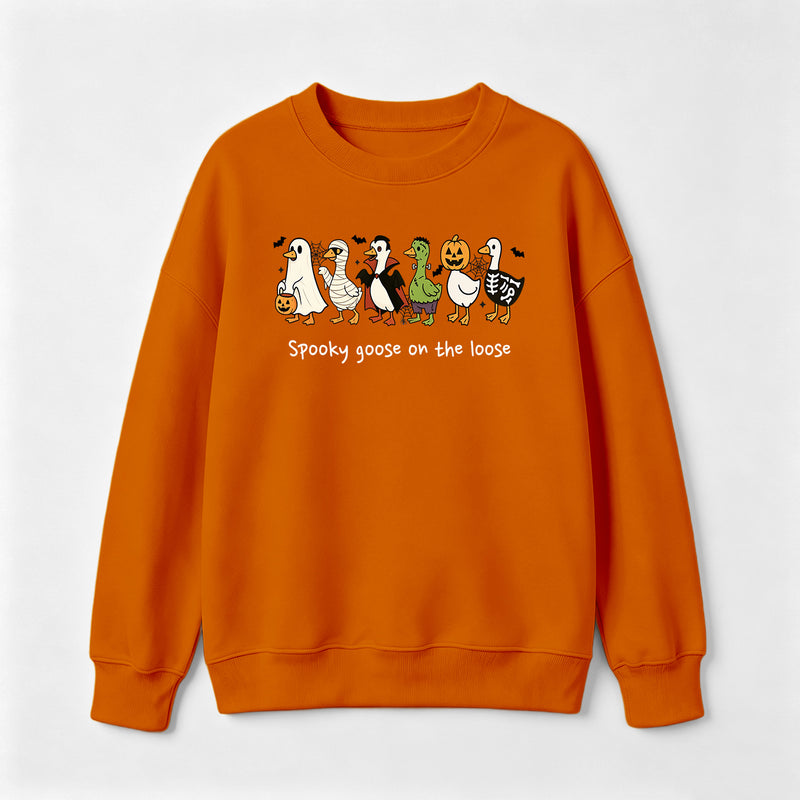 Spooky Goose on the Loose Funny Halloween Sweatshirt