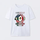 American Born Mexican Roots Flag Tee Proud USA Love Mexico T-Shirt