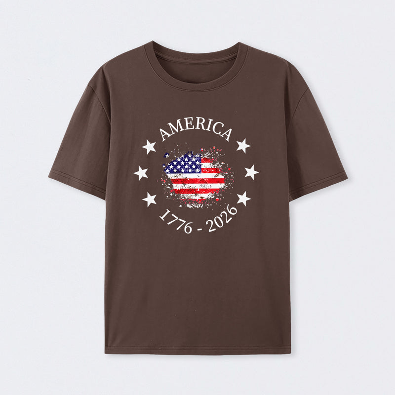 America 250Th Anniversary Patriotic Usa Flag Graphic T-Shirt