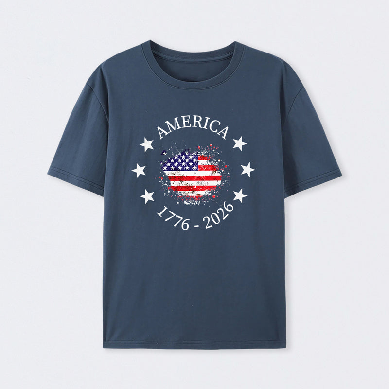 America 250Th Anniversary Patriotic Usa Flag Graphic T-Shirt