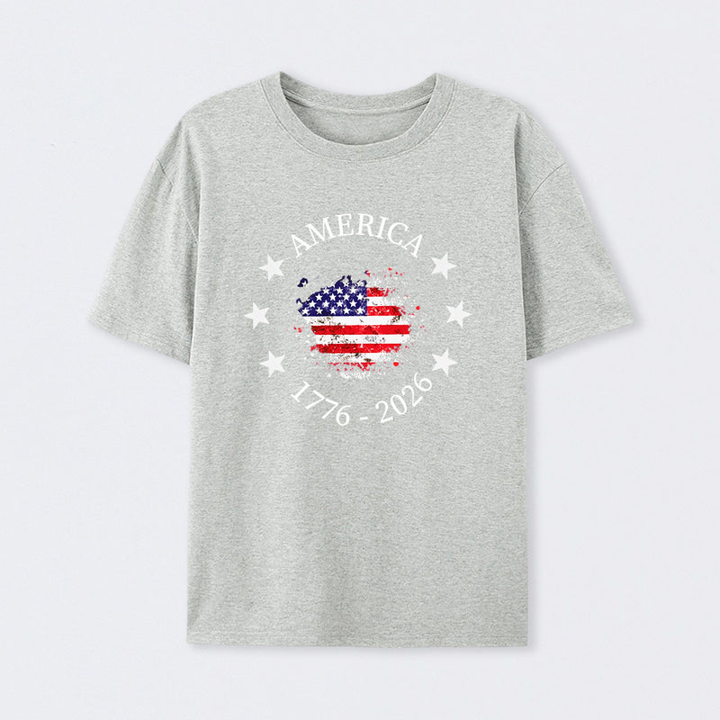 America 250Th Anniversary Patriotic Usa Flag Graphic T-Shirt