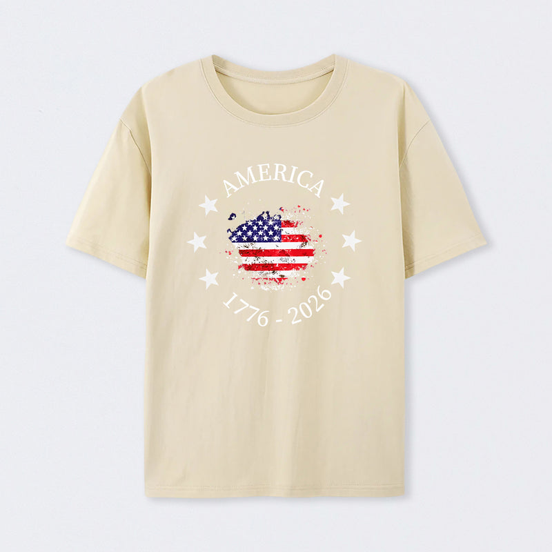 America 250Th Anniversary Patriotic Usa Flag Graphic T-Shirt