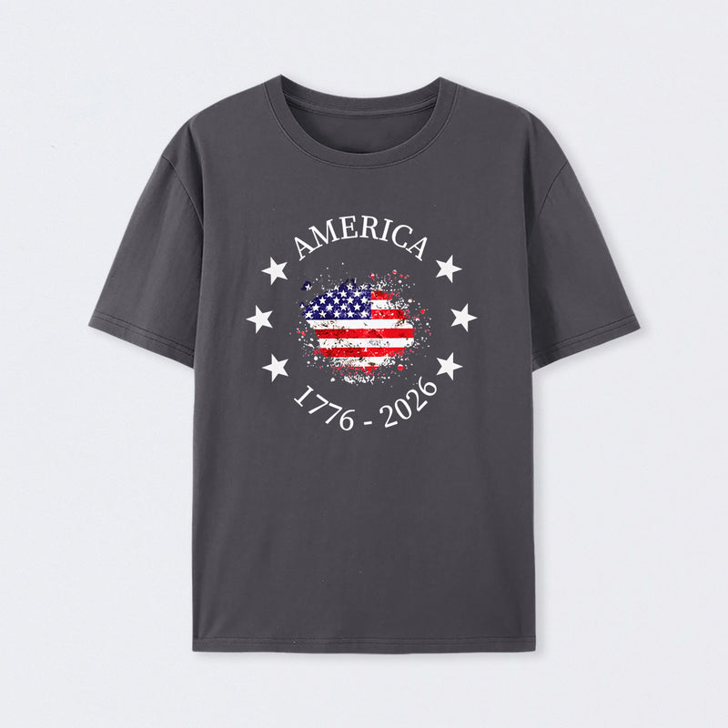 America 250Th Anniversary Patriotic Usa Flag Graphic T-Shirt