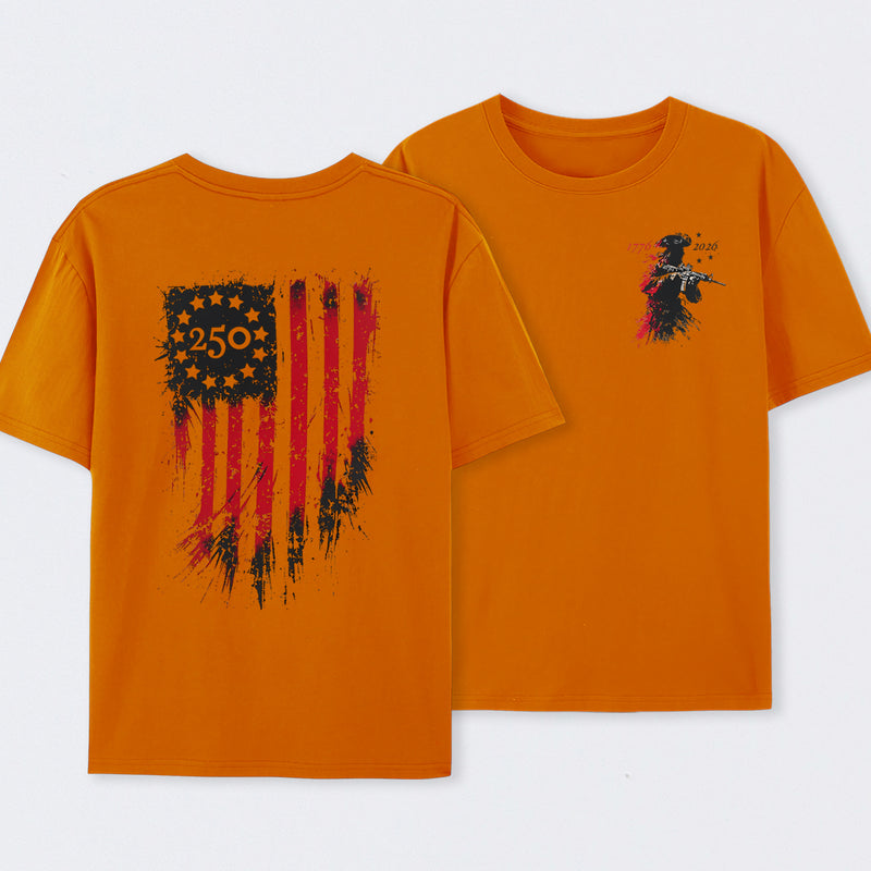 250th Anniversary Distressed American Flag T-Shirt