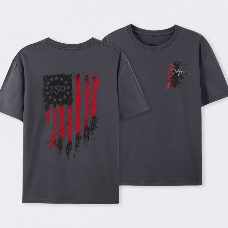 250th Anniversary Distressed American Flag T-Shirt
