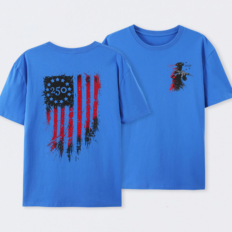 250th Anniversary Distressed American Flag T-Shirt