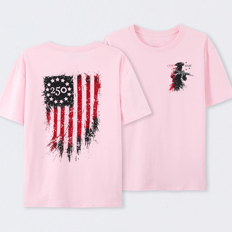 250th Anniversary Distressed American Flag T-Shirt