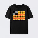 Hot Dog American Flag July 4th Patriotic Summer BBQ Funny T-Shirt