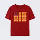 Hot Dog American Flag July 4th Patriotic Summer BBQ Funny T-Shirt