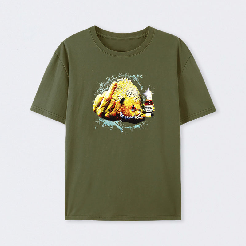 Dope Bluegill Shirt Fish Middle Finger Funny Fishing T-shirt