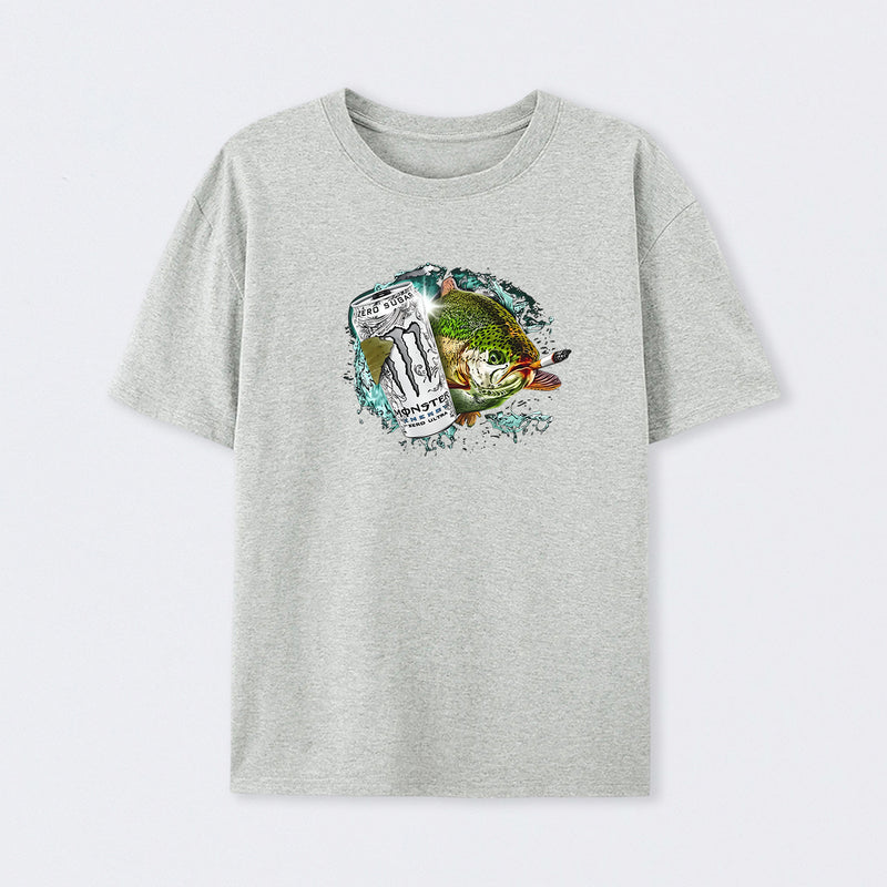 Dope Fish Shirt Funny White Monster Fish T-Shirt