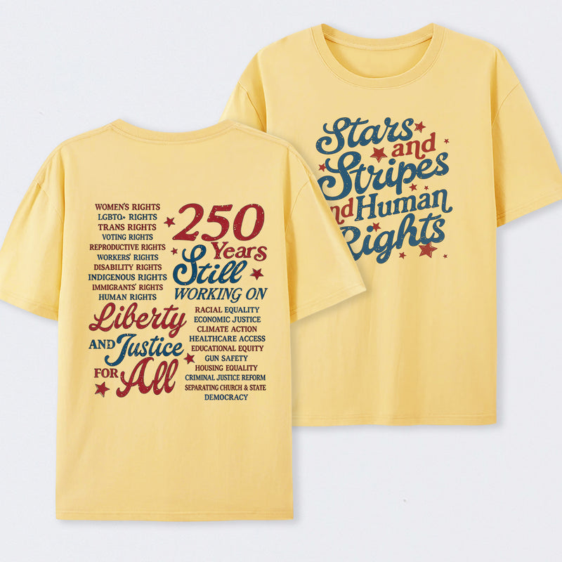 Stars and Stripes and Human Rights T-Shirt