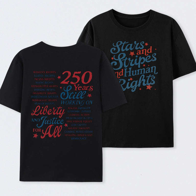 Stars and Stripes and Human Rights T-Shirt