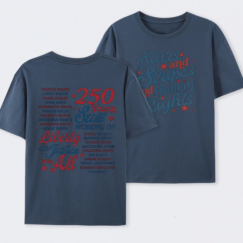 Stars and Stripes and Human Rights T-Shirt