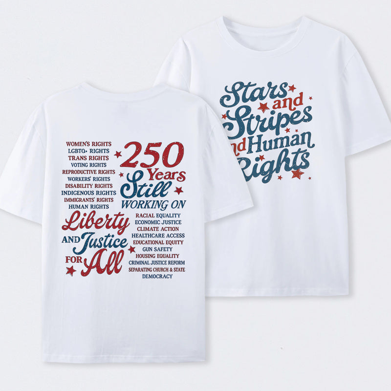 Stars and Stripes and Human Rights T-Shirt