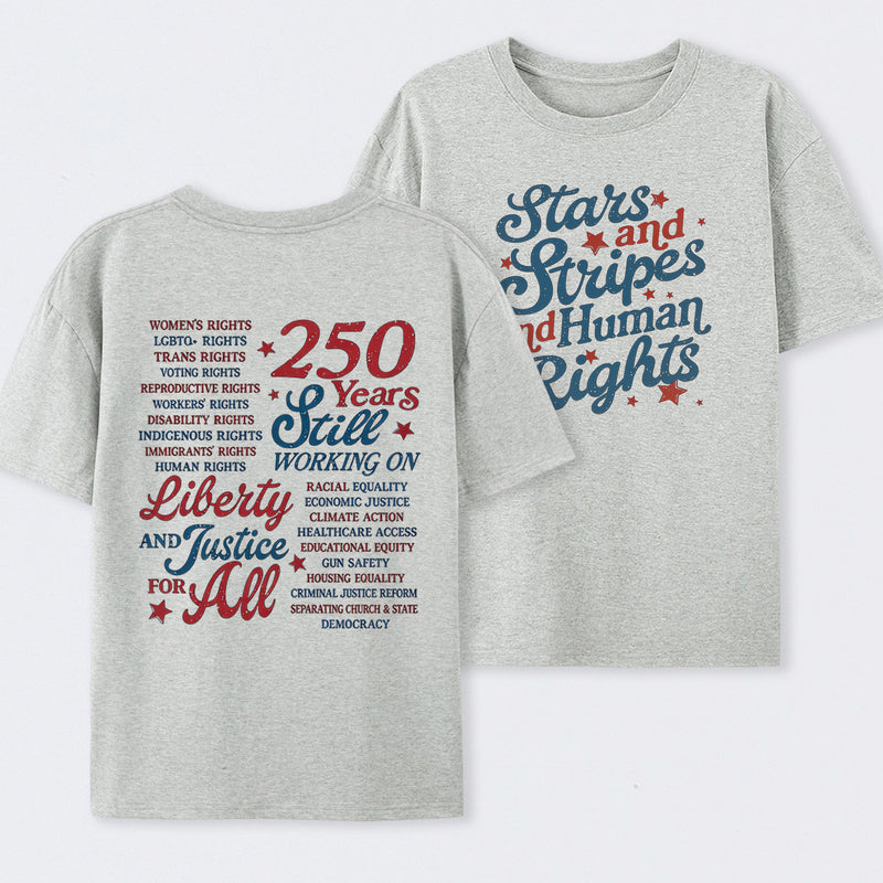 Stars and Stripes and Human Rights T-Shirt