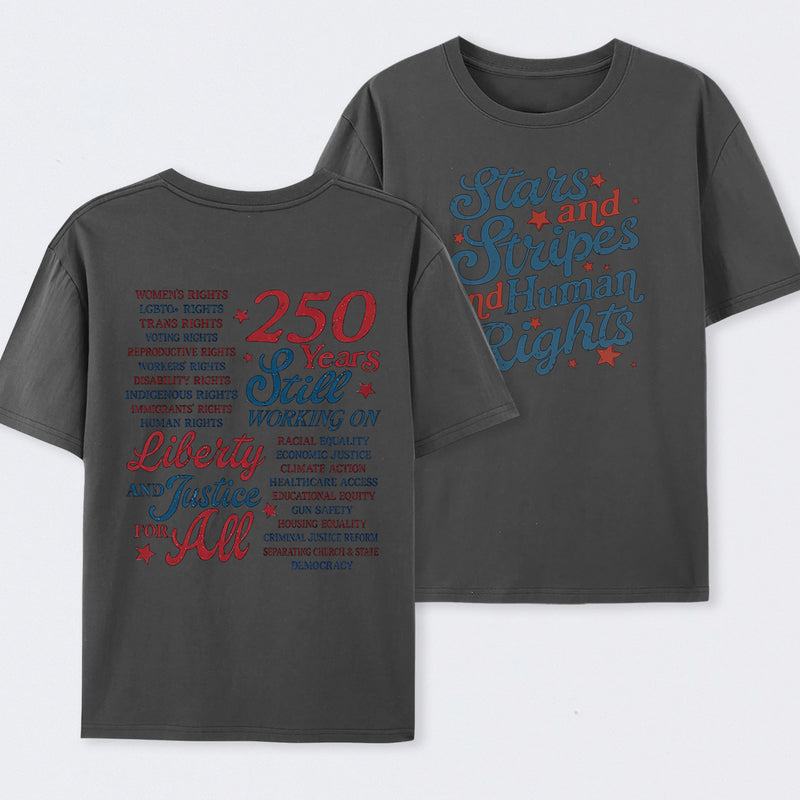 Stars and Stripes and Human Rights T-Shirt