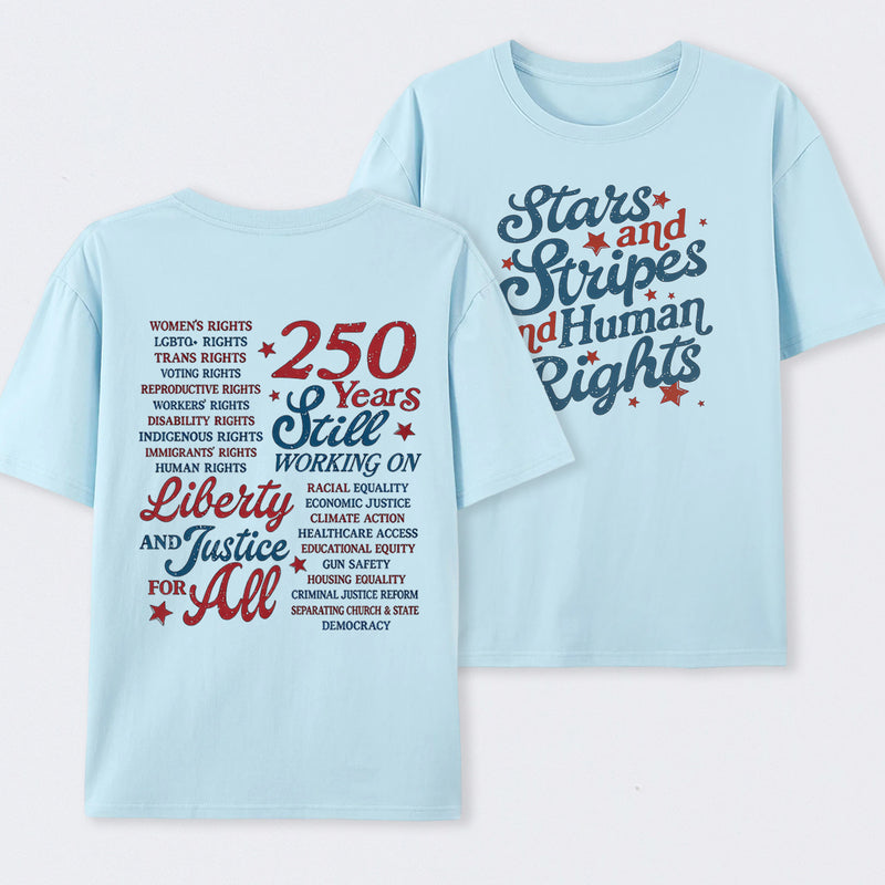 Stars and Stripes and Human Rights T-Shirt