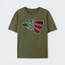 Latino Heritage Green White Red Mexico Eagle Tribal Art Design T-Shirt