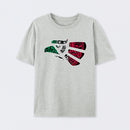 Latino Heritage Green White Red Mexico Eagle Tribal Art Design T-Shirt