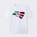Latino Heritage Green White Red Mexico Eagle Tribal Art Design T-Shirt