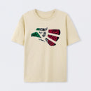 Latino Heritage Green White Red Mexico Eagle Tribal Art Design T-Shirt