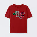 Latino Heritage Green White Red Mexico Eagle Tribal Art Design T-Shirt