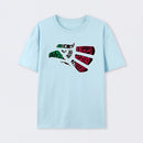 Latino Heritage Green White Red Mexico Eagle Tribal Art Design T-Shirt