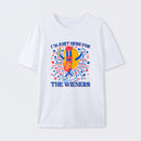 Hot Dog I'm Just Here for The Wieners 4Th of July T-Shirt