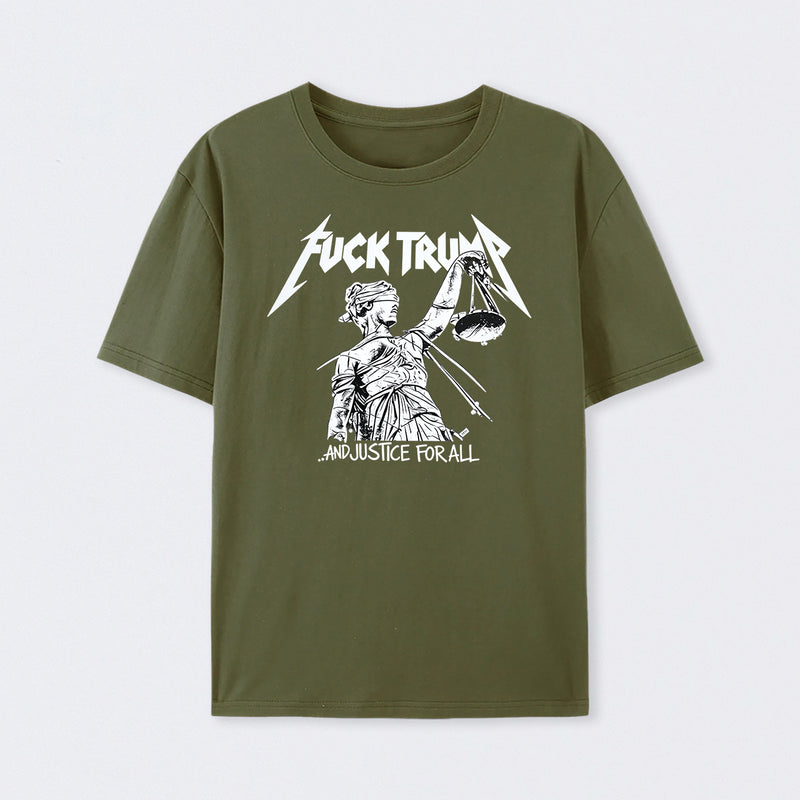 Vintage Protest Graphic and Justice For All T-Shirt