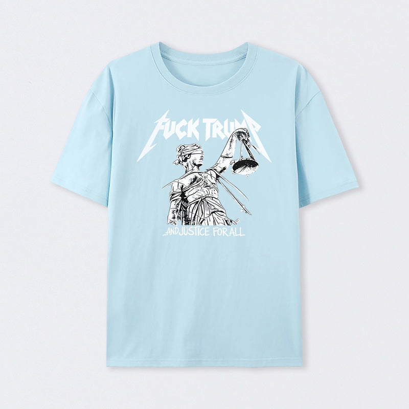 Vintage Protest Graphic and Justice For All T-Shirt