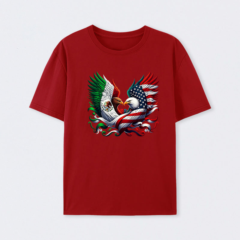 America Mexico Flag Vintage Mexican Roots American T-Shirt