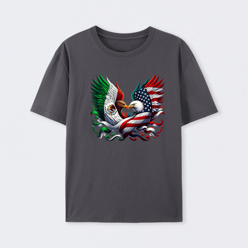 America Mexico Flag Vintage Mexican Roots American T-Shirt