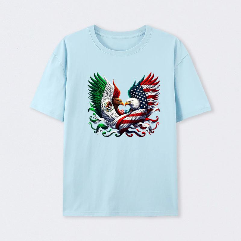 America Mexico Flag Vintage Mexican Roots American T-Shirt