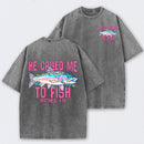 Retro Washed Fish Double Sided Printed T-Shirt